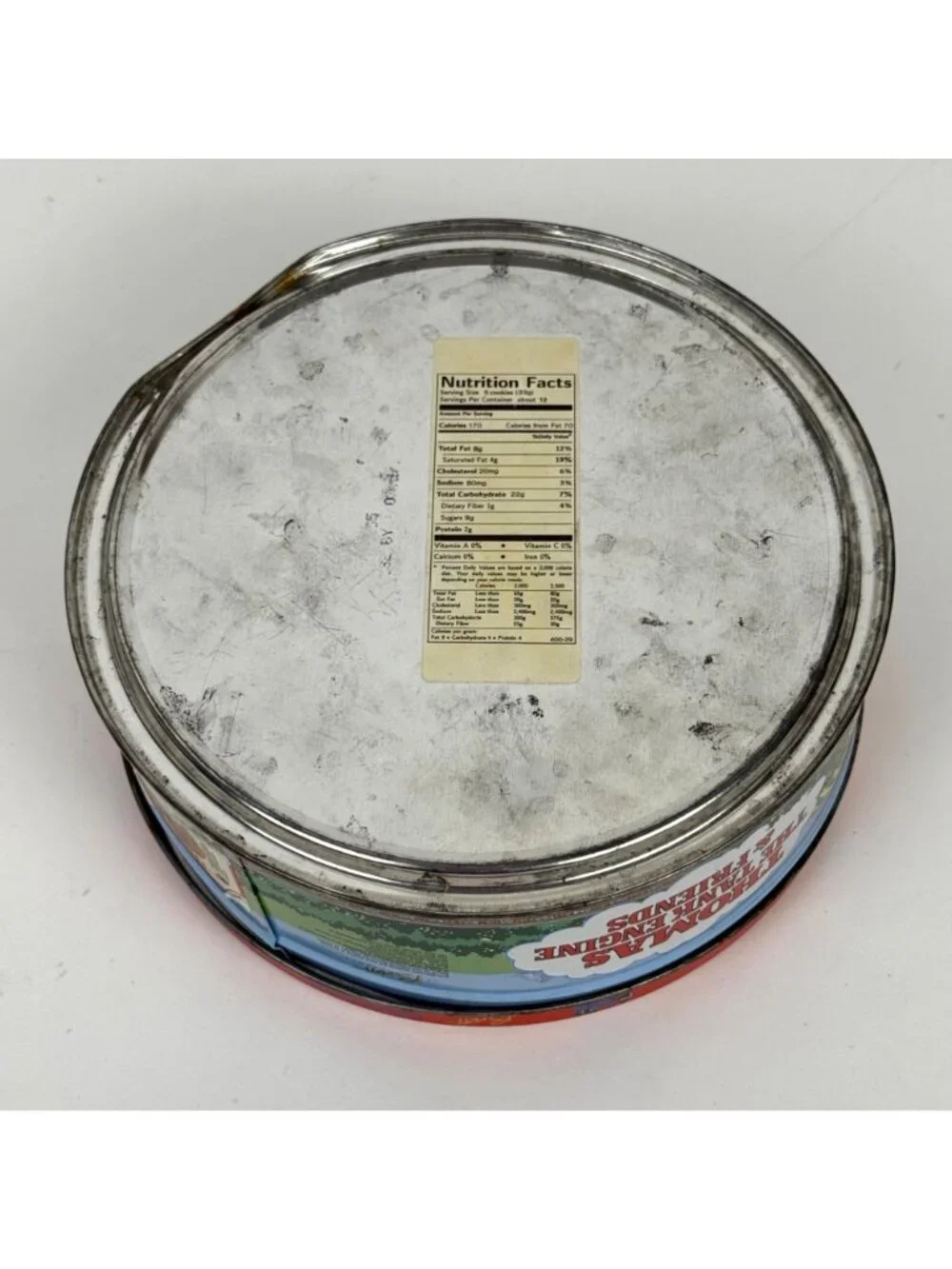 Vintage Thomas the Tank Engine Collectible Round Cookie Tin 7-1/2
